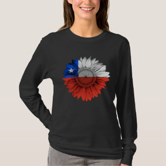 Camiseta Chile Flag Sunflower Chilean Roots Proud Patriotic