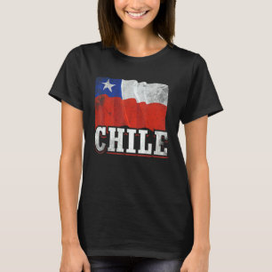 Camiseta Chile: Gráfico de Bandeira para Homens Mulheres Hi