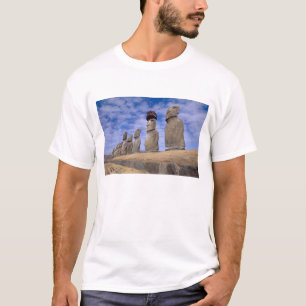 Camiseta Chile, Ilha de Páscoa. Os 15 Moais em Ahu