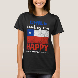 Camiseta Chile Me Faz Feliz Com Você Não