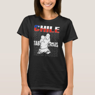 Camiseta Chile Mesa de apoio à Tênis Ping Pong Tea