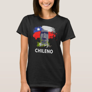Camiseta Chile Moai Herança Hispânica Mês Yo Soy Chileno