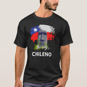 Camiseta Chile Moai Herança Hispânica Mês Yo Soy Chileno