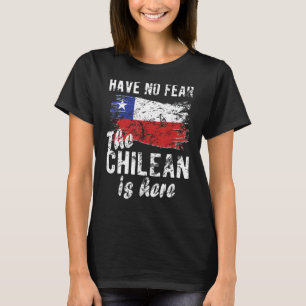 Camiseta Chile Orgulhoso Está Aqui Bandeira Raízes Chilenas