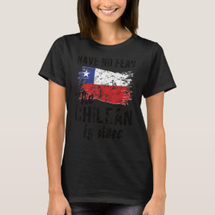 Camiseta Chile Orgulhoso Está Aqui Bandeira Raízes Chilenas