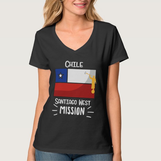 Camiseta Chile Santiago West Mormon LDS Mission Missionary (Frente)