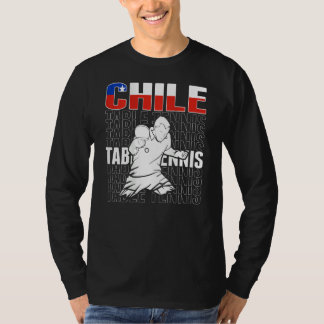 Camiseta Chile Table Tennis Support Chilean Ping Pong Tea