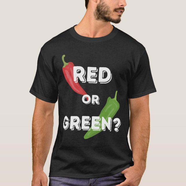 Camiseta Chile Vermelho ou Verde Novo México Chapeleiro (Frente)