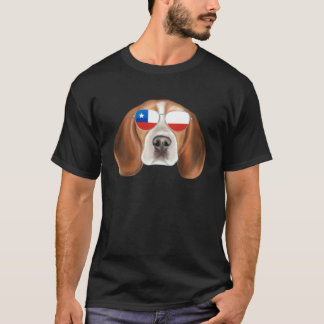 Camiseta Chilean Flag Beagle Dog Chile Pocket