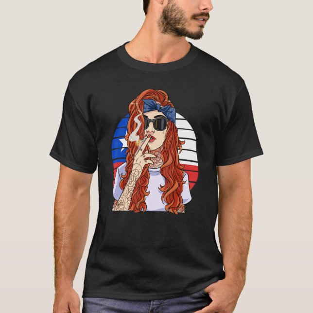 Camiseta Chilean Girl Latino Pride  Chile Flag Proud Ya Po  (Frente)