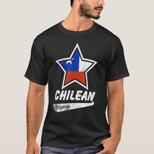 Camiseta Chilean Original  Proud Chilean  Flag Chile (Frente)