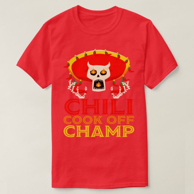 Camiseta Chili Cook Off Champ (Frente do Design)