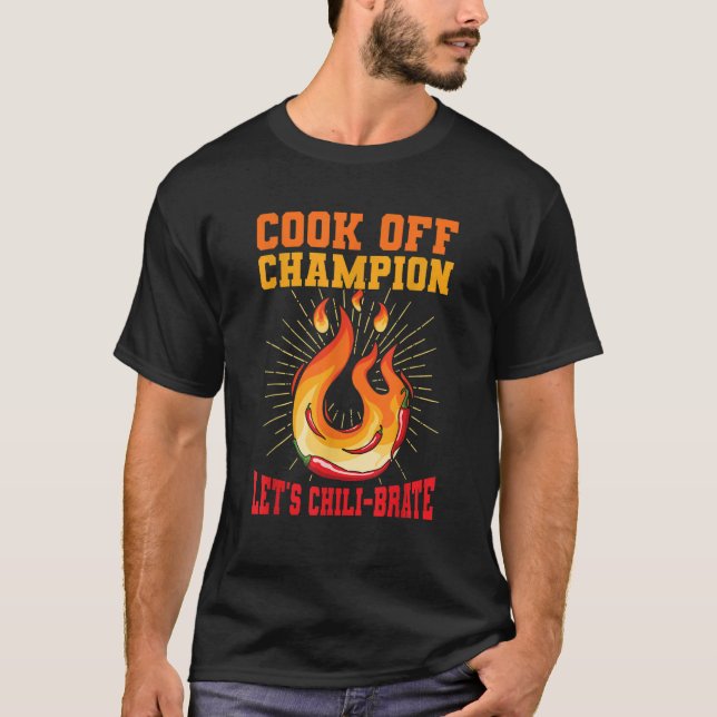 Camiseta Chili Cook Off Cote para um Campeão Cook Off Chili (Frente)