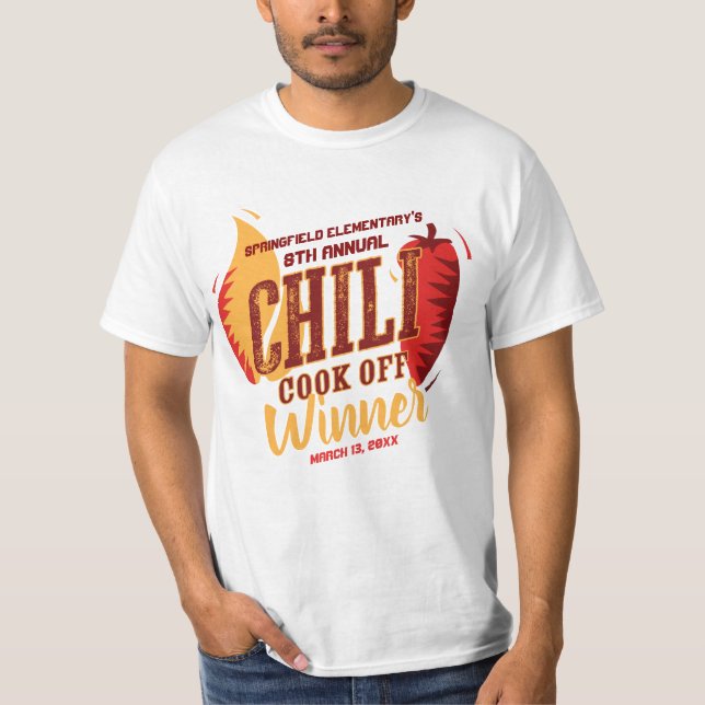 Camiseta Chili Cook Off Winner | Concurso de CHURRASCO (Frente)