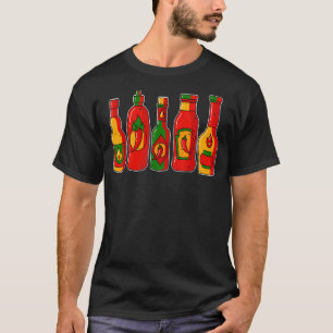 Camiseta Chili Hot Sauce Comida latina Picante Comida mexic