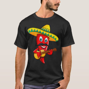 Camiseta Chili Mariachi Musical Premium Mexicano