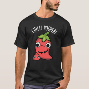 Camiseta Chili Poooper Engraçado Pepper Pun Dark BG