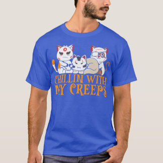Camiseta Chilin com minha fantasia de gato assustador do Di