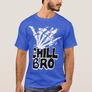 Camiseta Chill Bro Skeleton Gesture Grunge Rock Punk