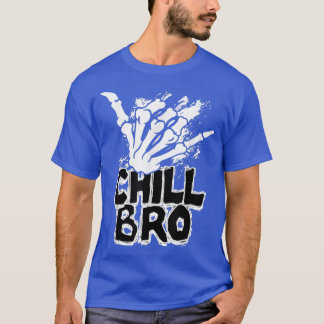 Camiseta Chill Bro Skeleton Gesture Grunge Rock Punk