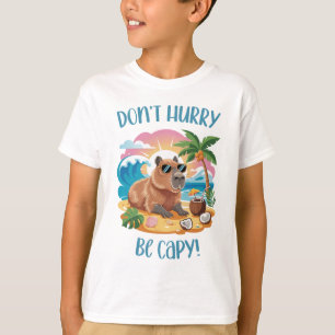 Camiseta Chill Capybara Beach Vibes - Não se apresse a ser