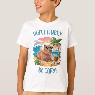 Camiseta Chill Capybara Beach Vibes - Não se apresse a ser