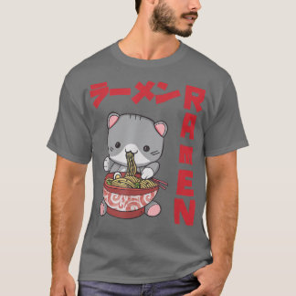 Camiseta Chill Cat Ramen Anime Noodles Kawaii Japonês