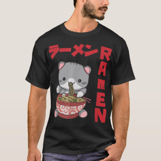 Camiseta Chill Cat Ramen Anime Noodles Kawaii Japonês