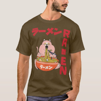 Camiseta Chill Cat Ramen Anime Noodles Kawaii Japonês