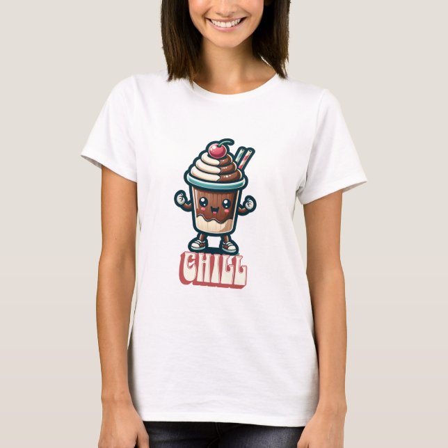 Camiseta Chill Chocolate Milkshake Pun (Frente)