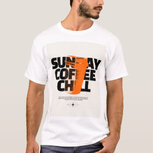 Camiseta Chill de Café de Domingo - Citação Gráfica Urban H