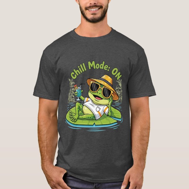 Camiseta Chill Frog – Funny Relaxed Vibes T-Shirt (Frente)