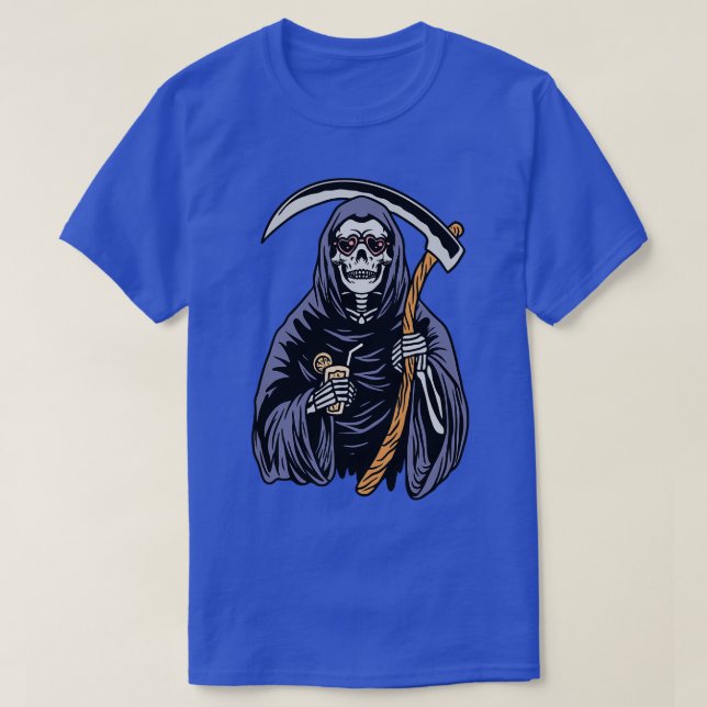 Camiseta Chill Grim Reaper com Lemonade (Frente do Design)