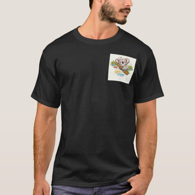 Camiseta Chill Koala: Nature’s Simple Joys Sticker (Frente)