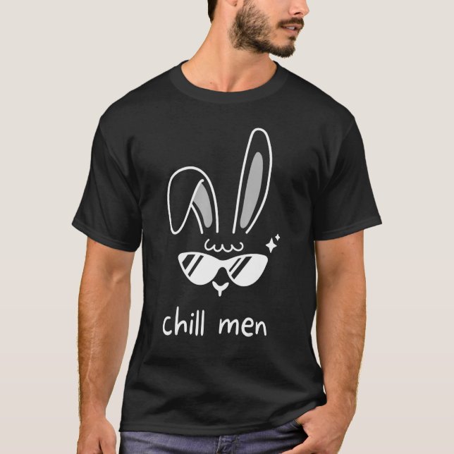 Camiseta Chill Men Bunny Ears Glóbulos Bunny Primavera Domi (Frente)