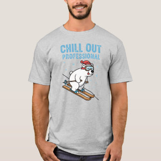 Camiseta Chill Out Professional Polar Bear Skiing