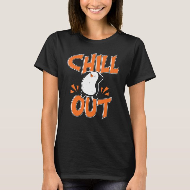 Camiseta Chill Out  Women Hangout Penguin Love 1 (Frente)