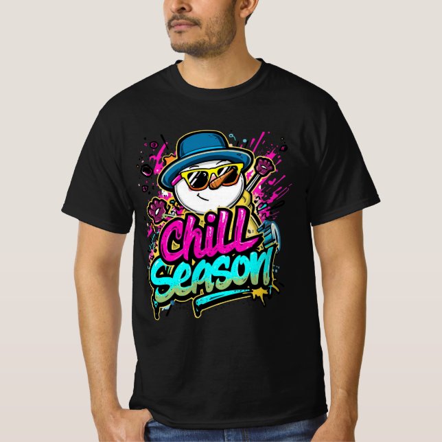 Camiseta Chill Season – Relaxed Holiday Design (Frente)