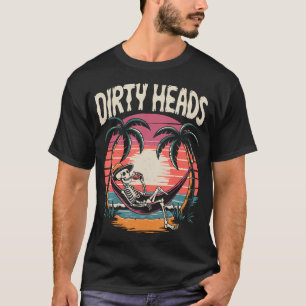 Camiseta Chill Skeleton Dirk Head Retro Beach Art For Men