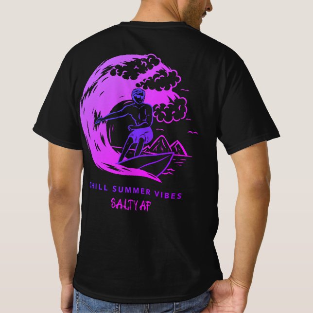 Camiseta Chill Summer Vibes Roxo por Salty AF (Verso)