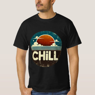 Camiseta Chill Sunset: Nuvens e Serenidade Oceânica