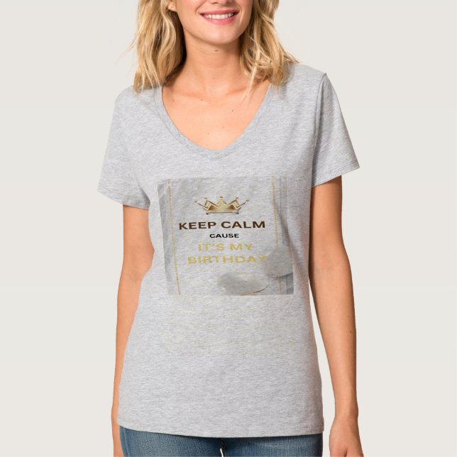 Camiseta Chill Vibes, Estilo de Aniversário: "Mantenha Calm (Frente)