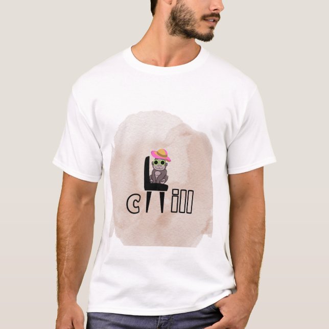 Camiseta Chill Vibes Monkey | Design de Cartoon Engraçado R (Frente)