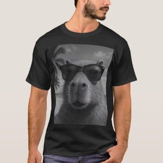Camiseta Chillin' Capybara Beach Selfie Sunglass Graphic