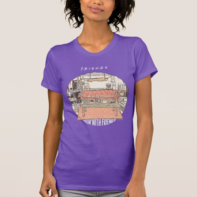 Camiseta Chillin' com FRIENDS™ Cartoon (Frente)