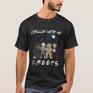 Camiseta Chillin Com Meu Creeps Vampire Halloween Ske