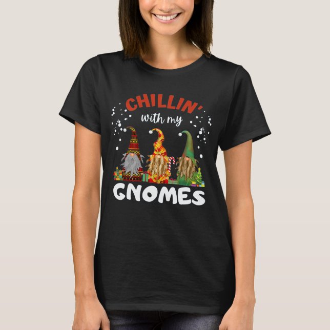 Camiseta Chillin Com Meu Natal Gnomos (Frente)