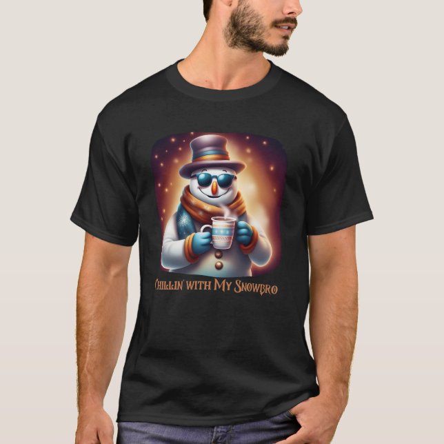 Camiseta Chillin Com Meu Snowbro (Frente)