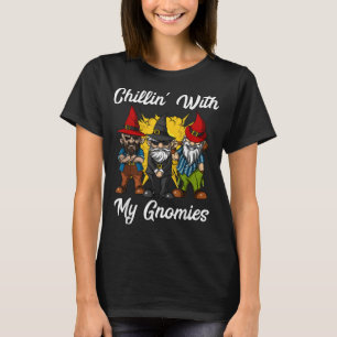 Camiseta Chillin com meus fantasmas. Gnomos do jardim, nata
