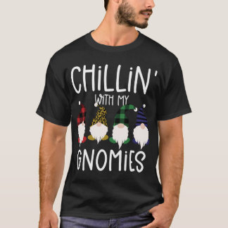 Camiseta Chillin Com Meus Gnomos Xadrez Gnomos Leopardo